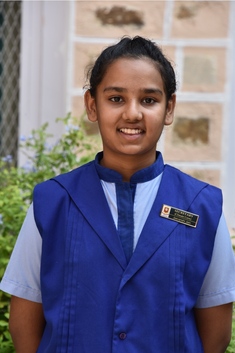 SECRETARY (ENVIRONMENT CLUB CLIMATE CREW) JEEVANSHI JAIN CLASS IX A