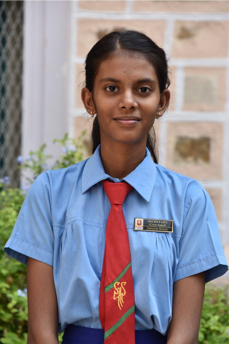 SECRETARY (IT CLUB CYBER SQUAD) DAKSHITA NIRWAN CLASS VIII C