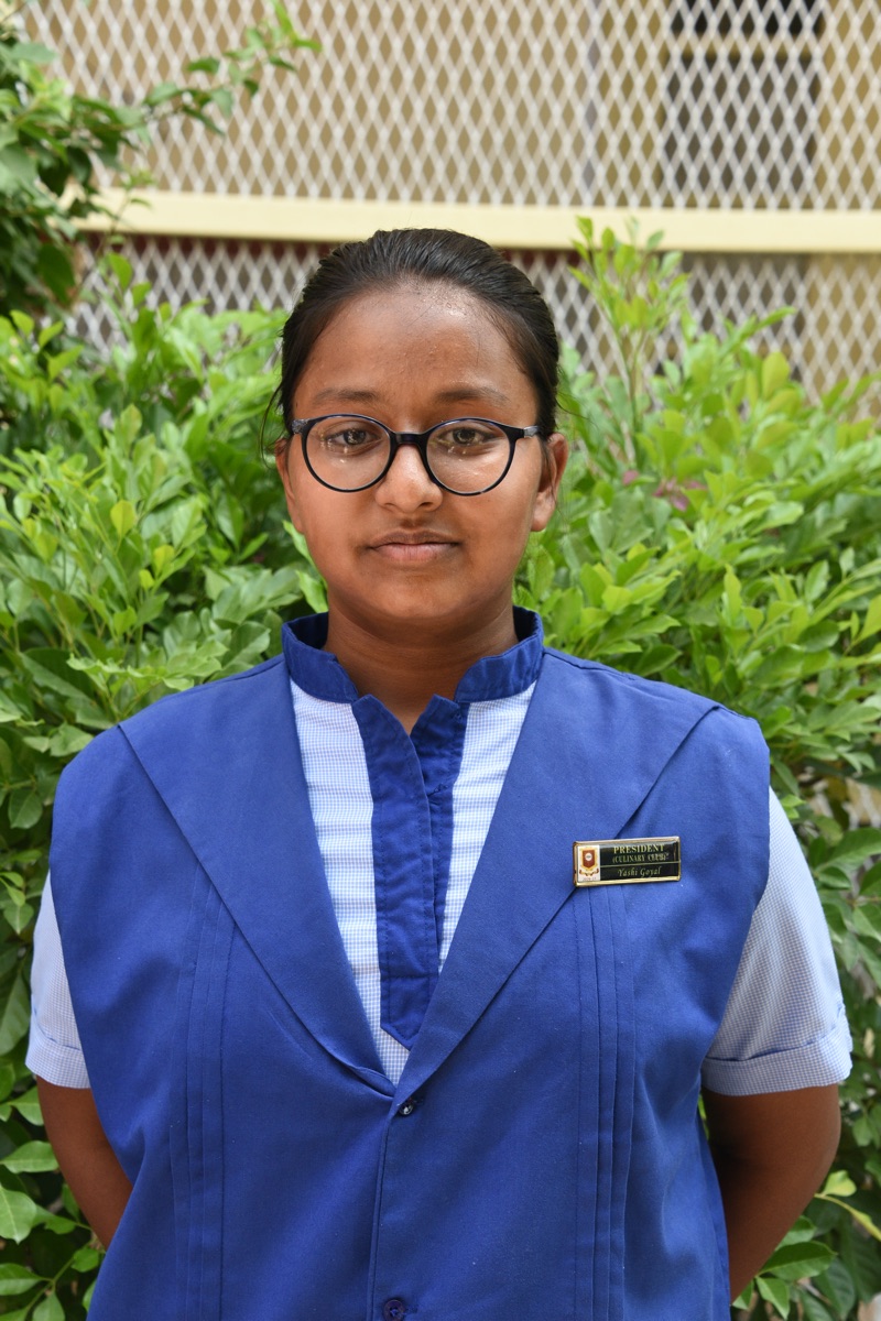 PRESIDENT (CULINARY CLUB) YASHI GOYAL CLASS IX D