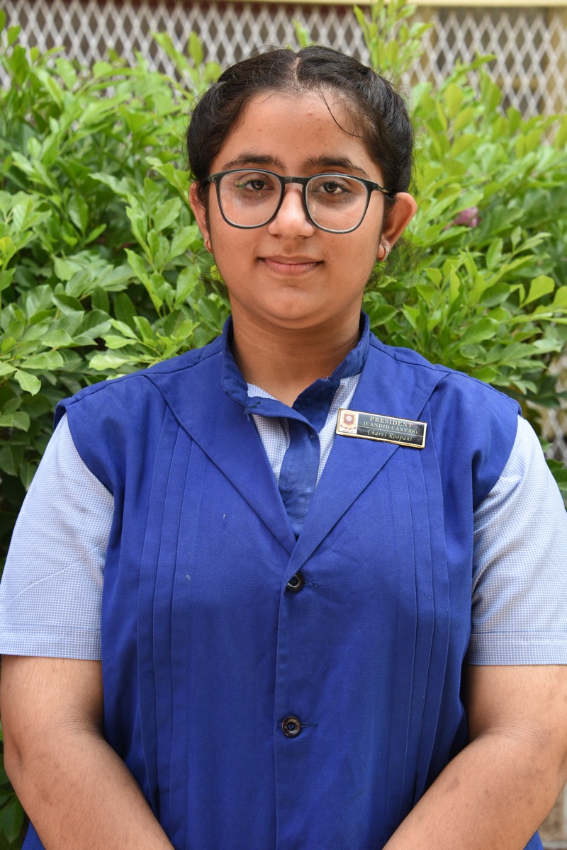 PRESIDENT (PHOTOGRAPHY CLUB CANDID CANVAS) CHARVI ROOPANI CLASS X C