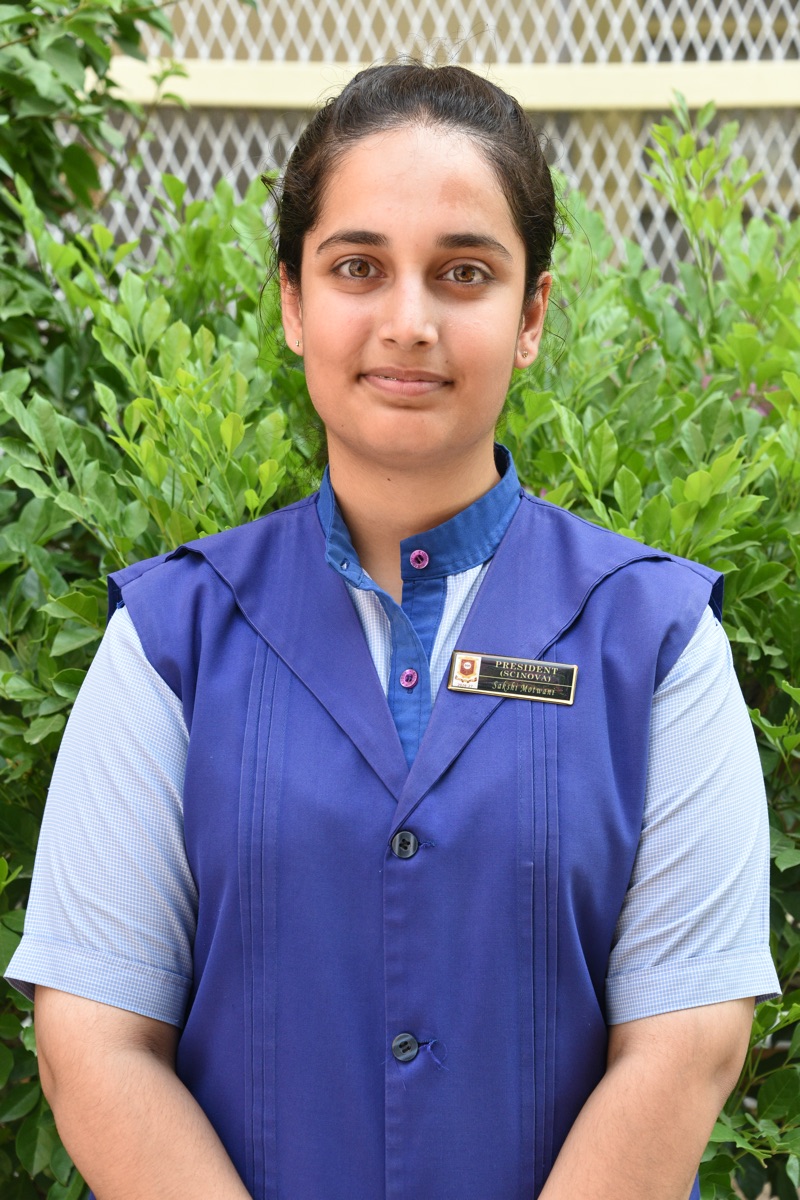 PRESIDENT (SCIENCE CLUB CURIOUS MINDS) SAKSHI MOTWANI CLASS XII A