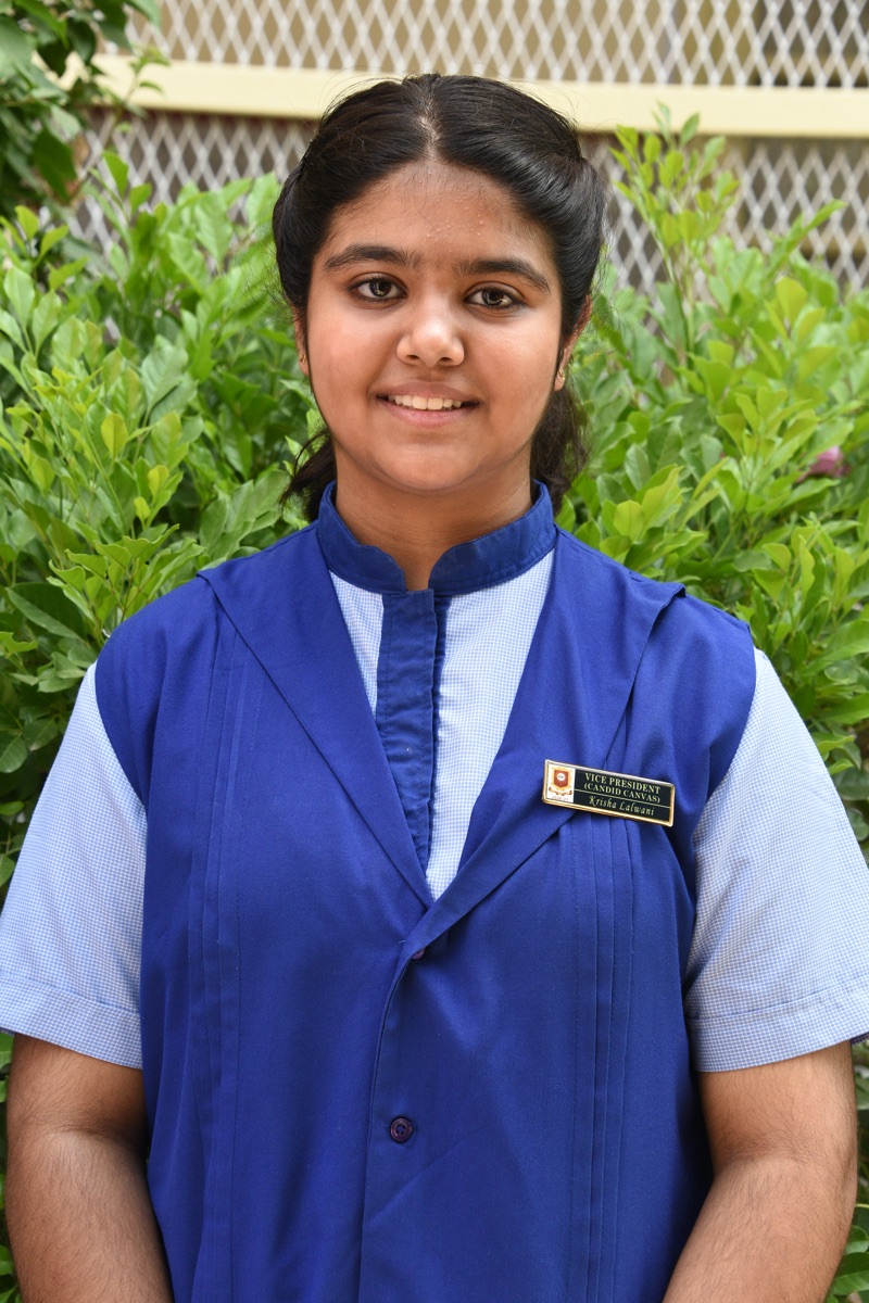VICE PRESIDENT (PHOTOGRAPHY CLUB CANDID CANVAS) KRISHA LALWANI  CLASS IX D