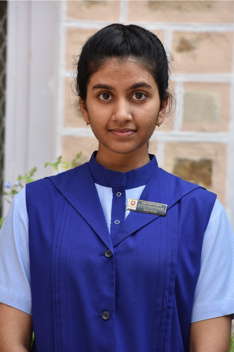 SECRETARY (FINE ART CLUB FIFTH DIMENSION) ALIZA KHAN CLASS IX C